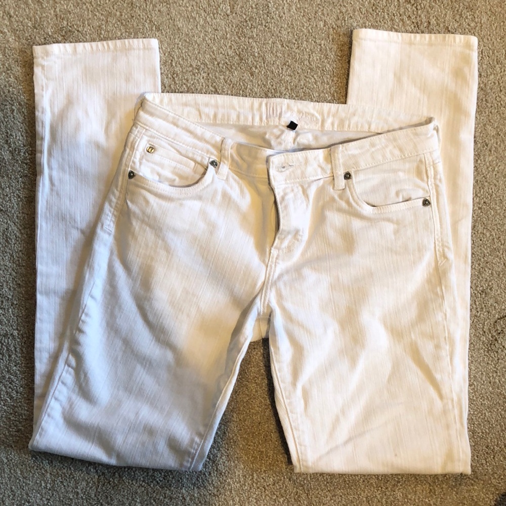 Kut from the cloth white denim jeans with stretch pure white 8
